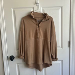 American Eagle waffle quarter zip | XS/S | caramel color